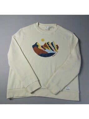 NWT Mountain and Isles Sunset Crewneck Sweatshirt Women's Cream